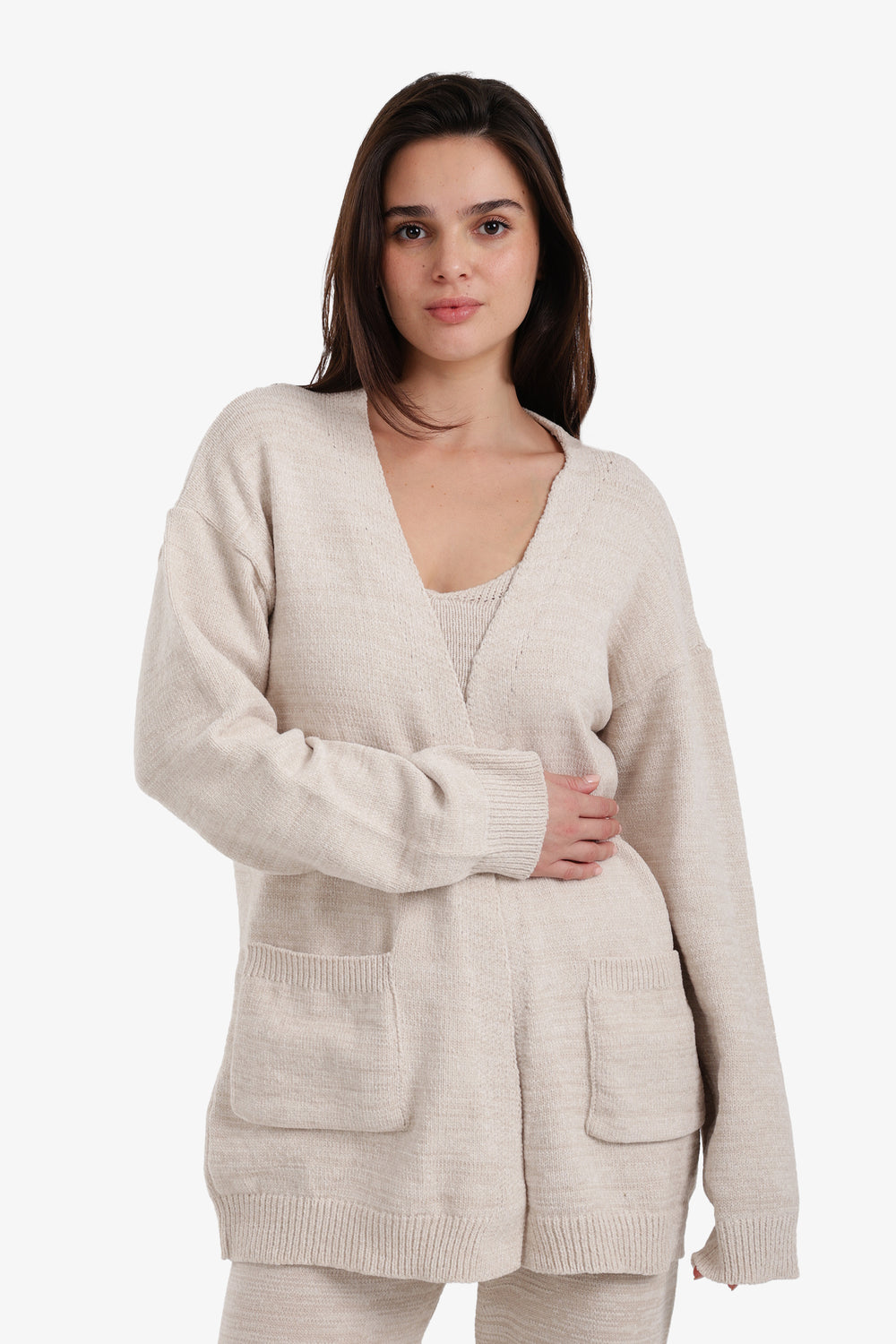 Relaxed Heathered Robe