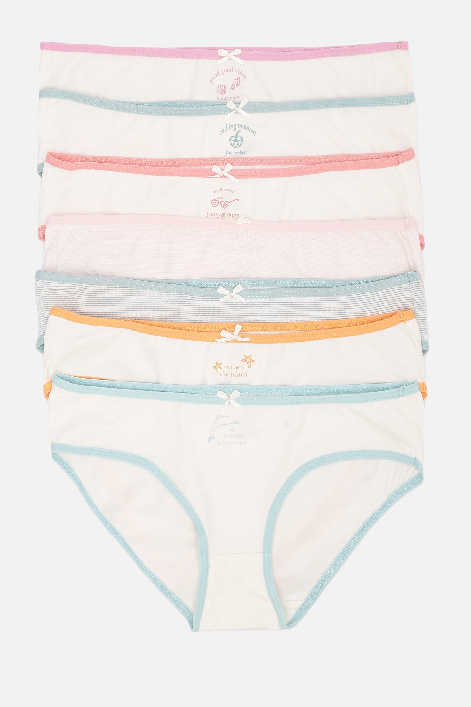 Pack of 7 Colored Bikini Panties