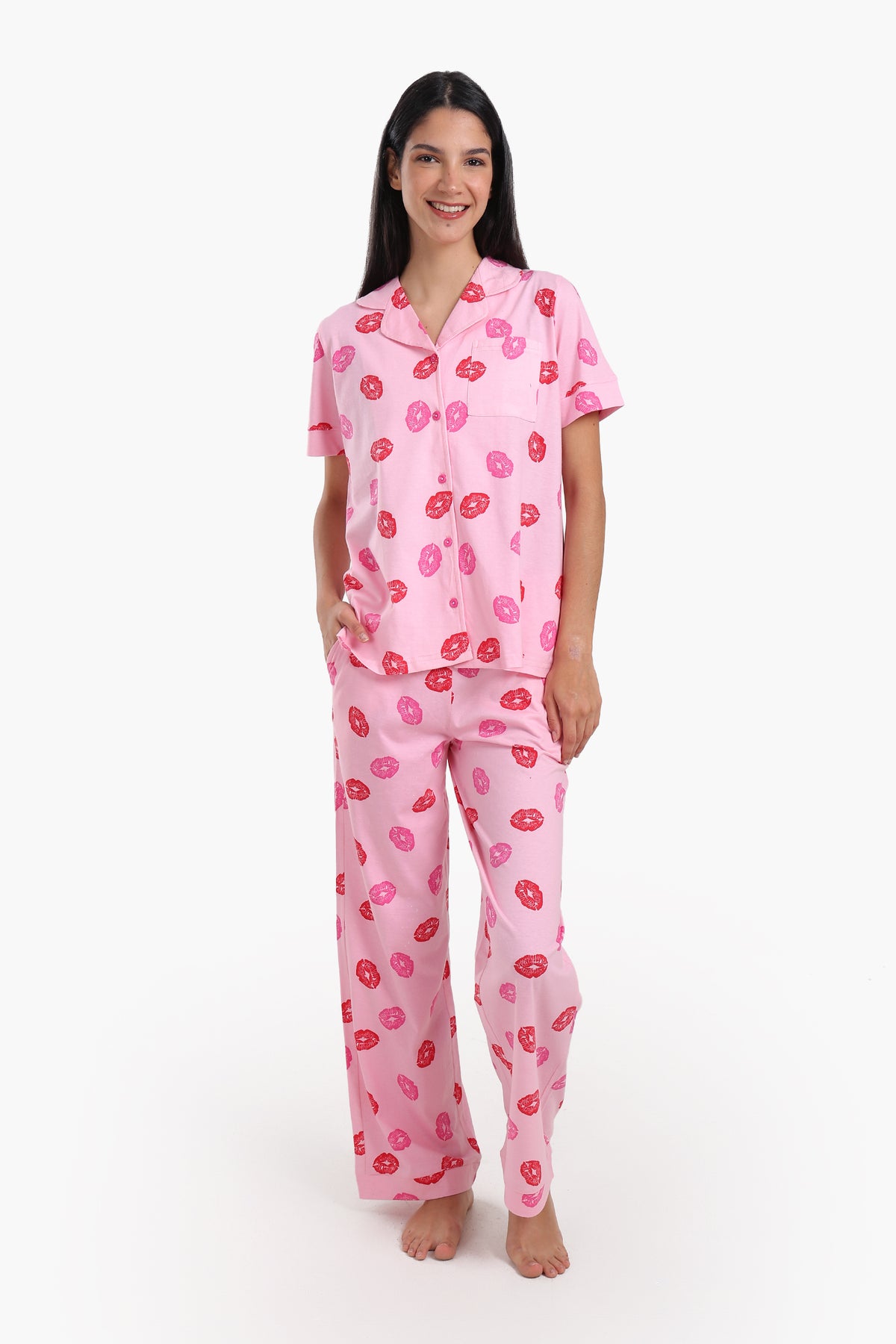 Lips Printed Pyjama Set