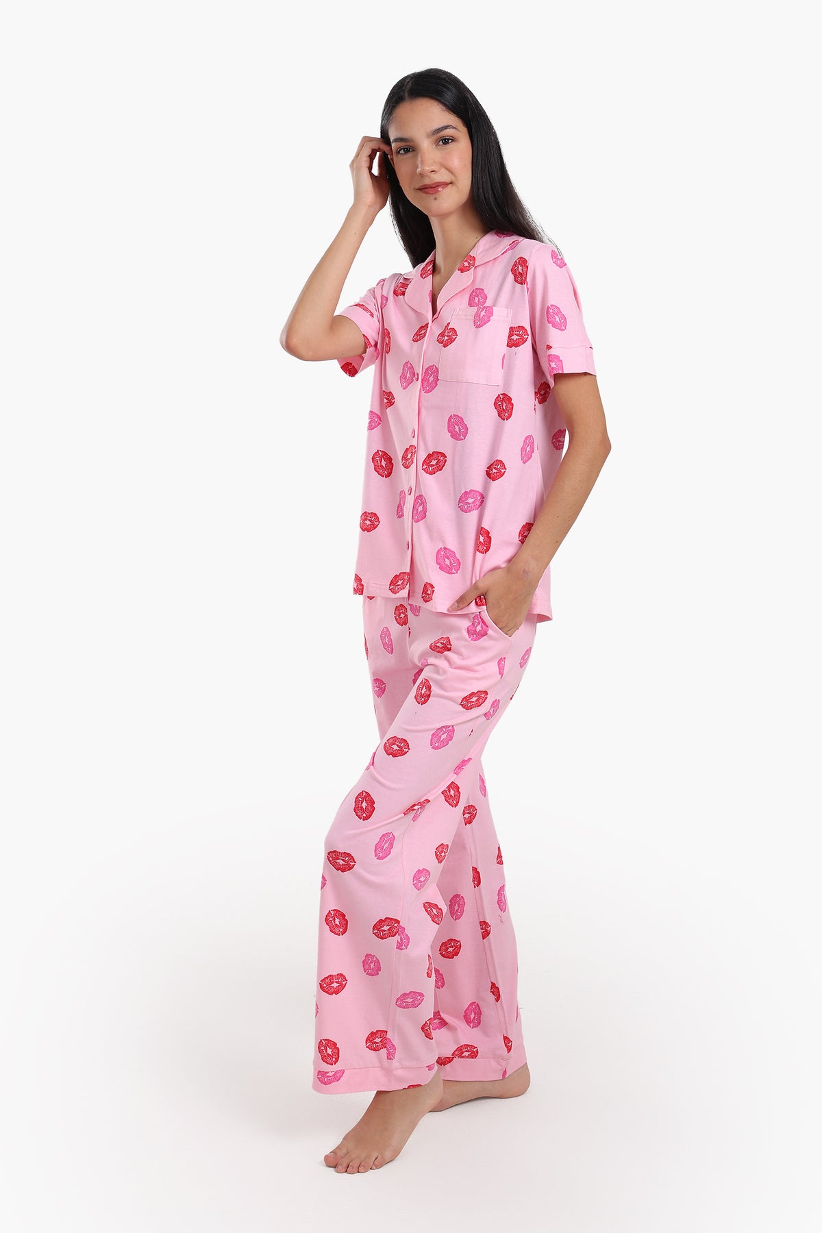 Lips Printed Pyjama Set