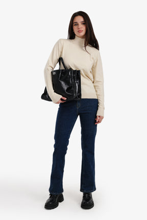 Slim Fit High Neck Pullover