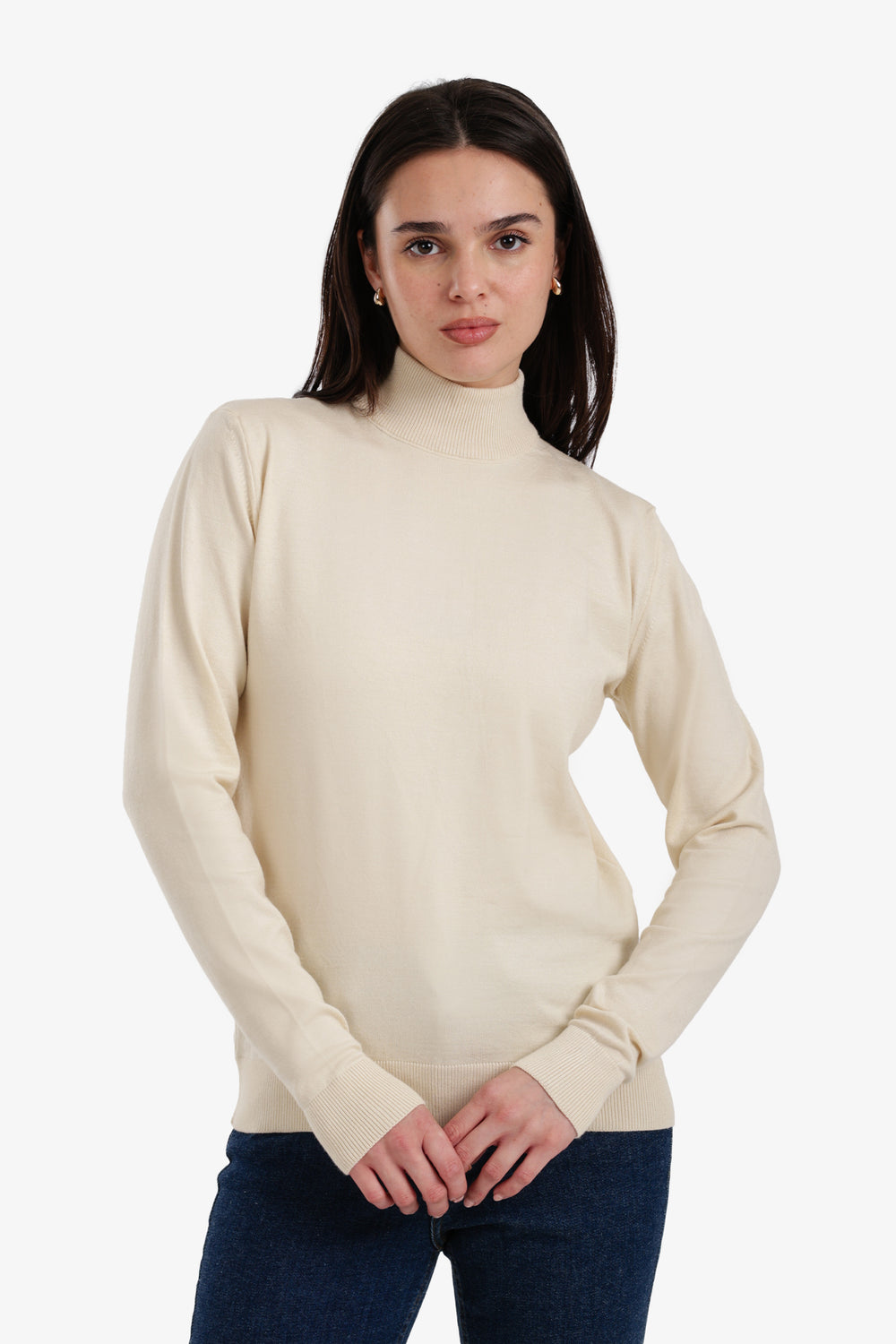 Slim Fit High Neck Pullover