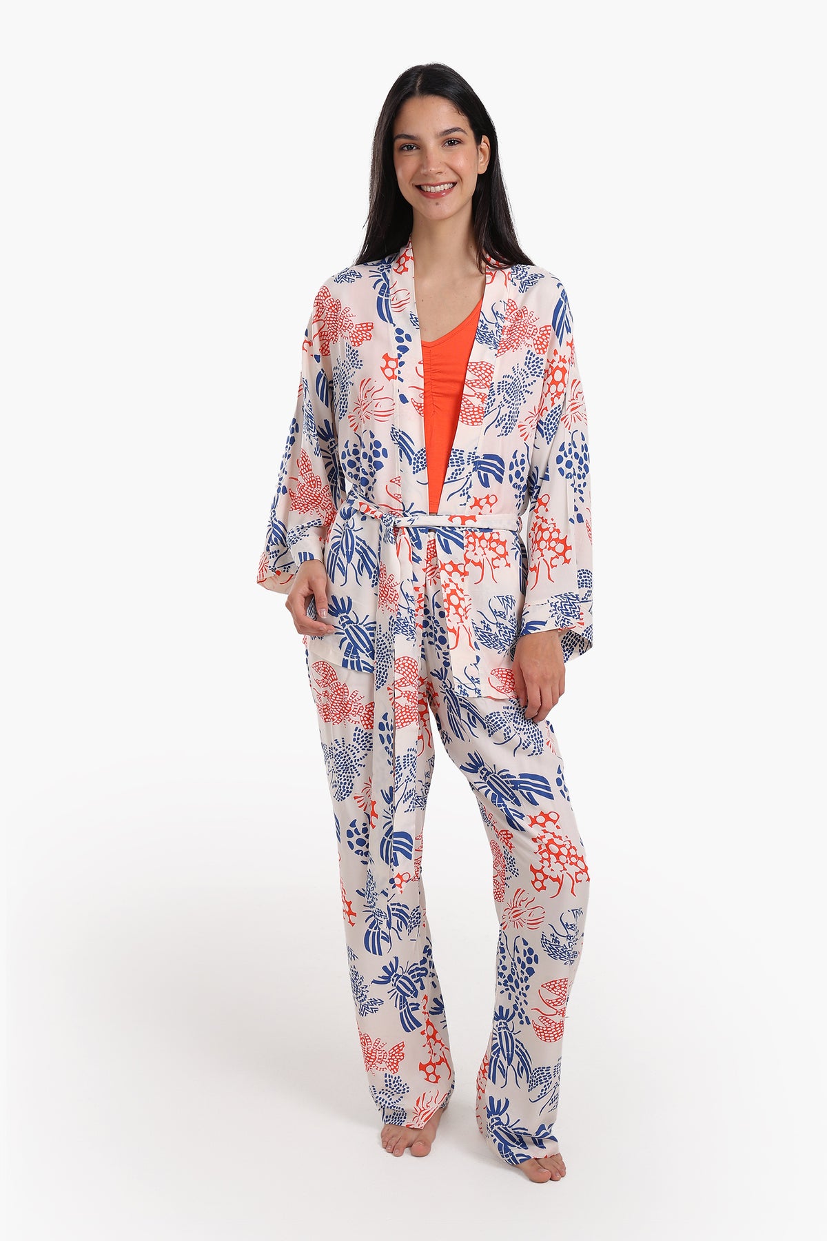Viscose 3 Pcs Pyjama Set