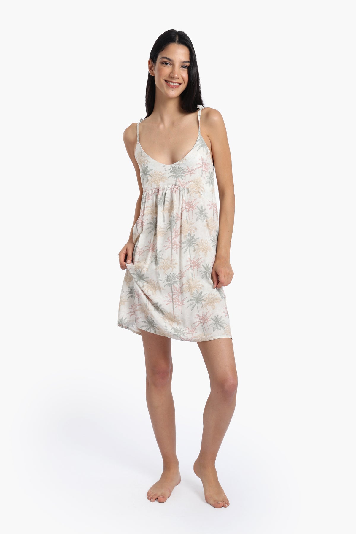 Palm Printed Nightgown