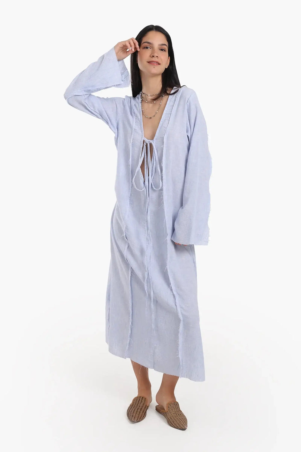 Plunge V-Neck Beach Dress