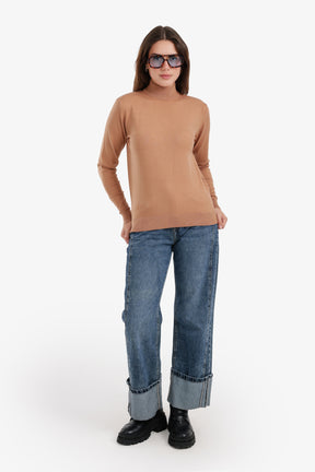 Slim Fit High Neck Pullover