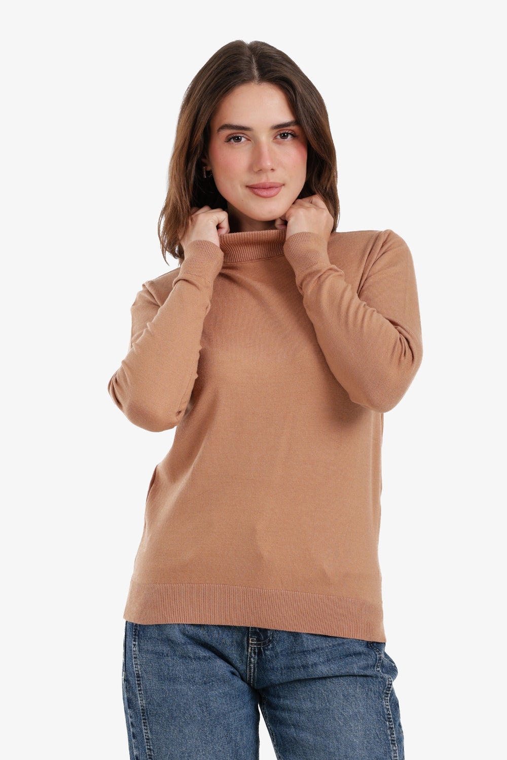 Slim Fit High Neck Pullover