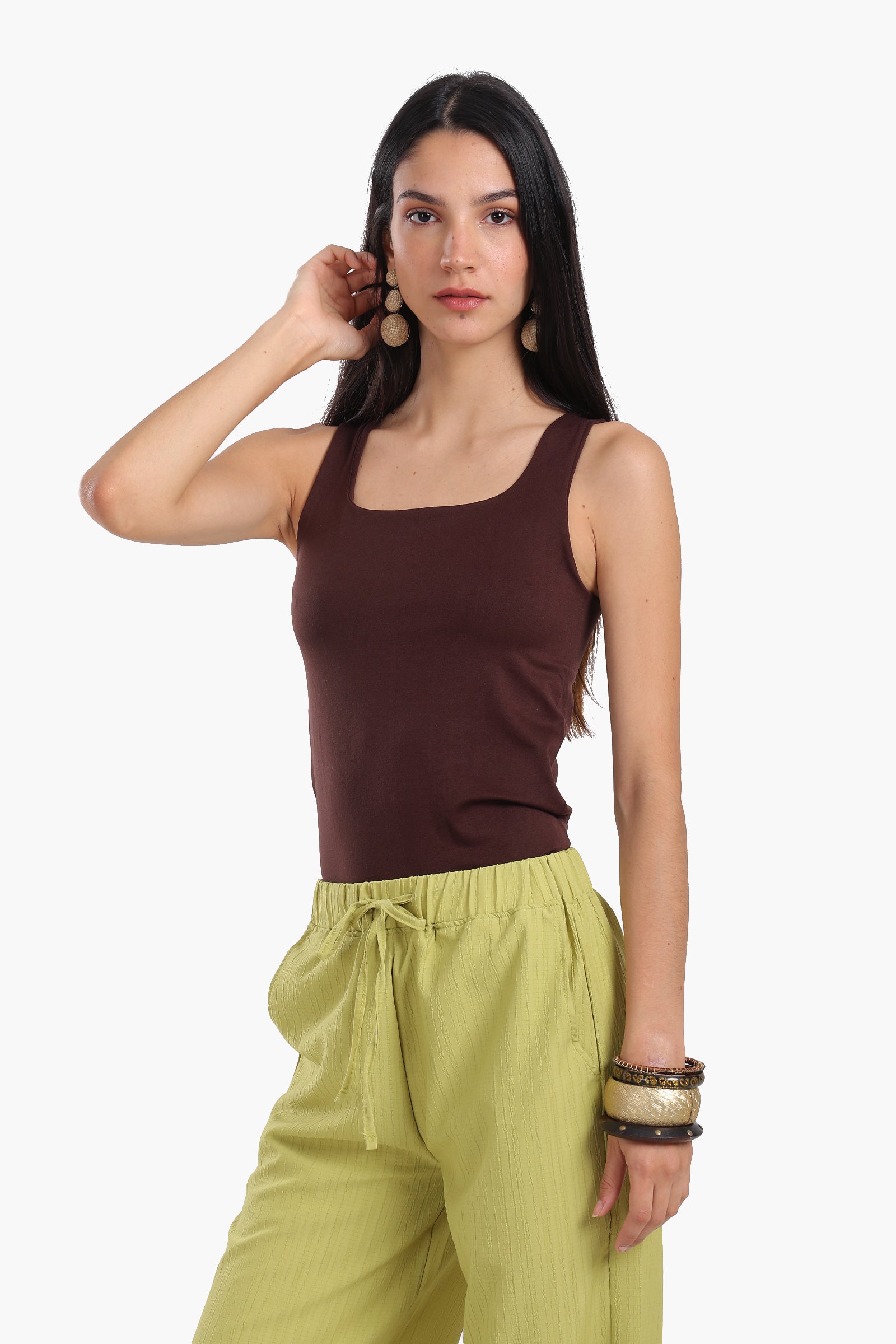 Sleek Solid Patterned Top