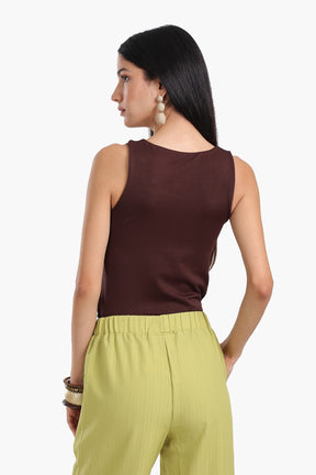 Sleek Solid Patterned Top