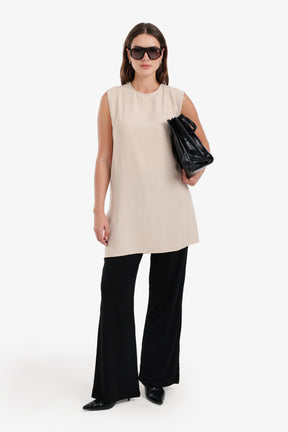 Sleeveless Oversized Blouse