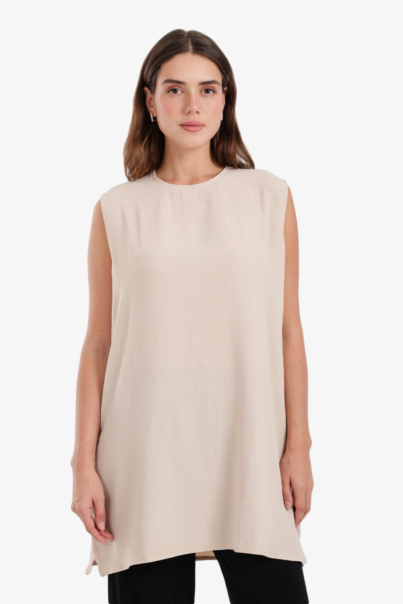 Sleeveless Oversized Blouse