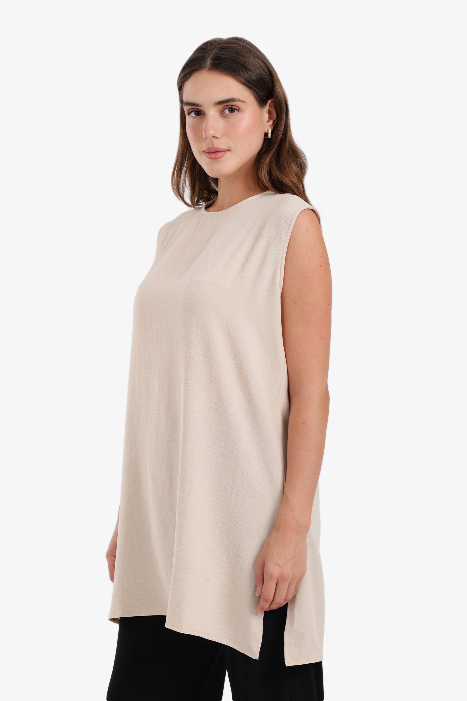 Sleeveless Oversized Blouse