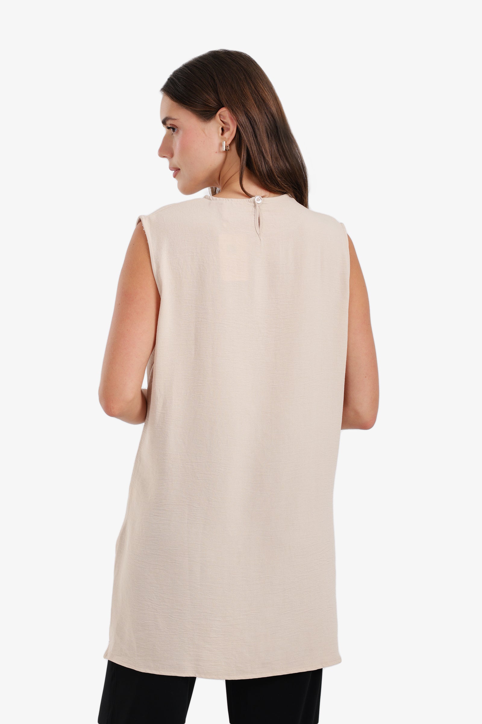 Sleeveless Oversized Blouse