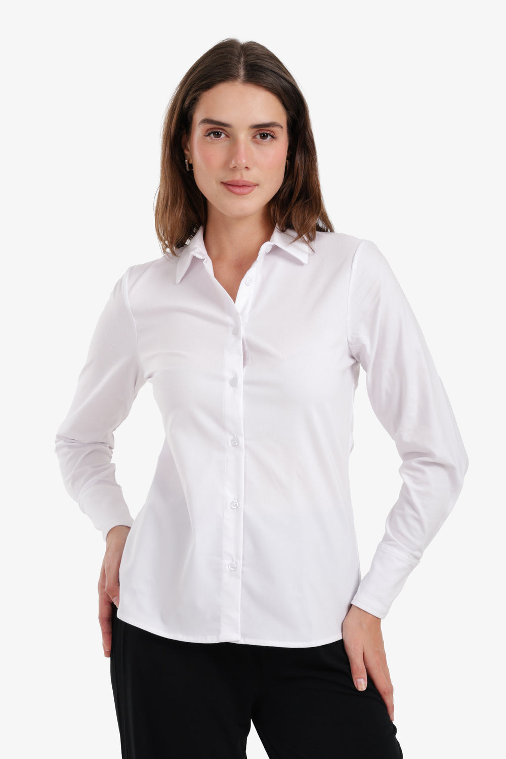 Turned-Down Collar Shirt