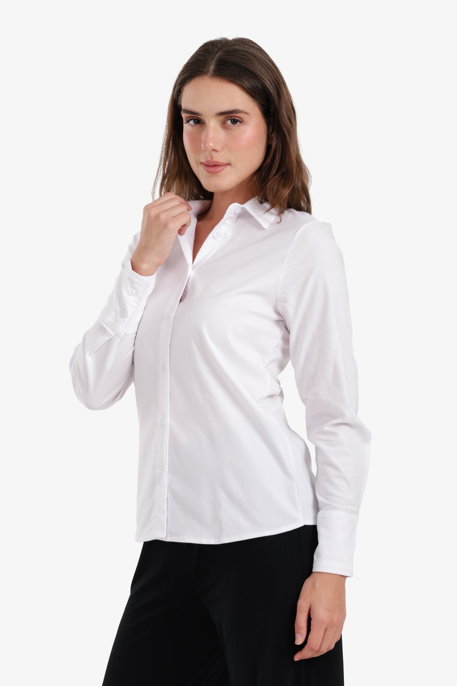 Turned-Down Collar Shirt