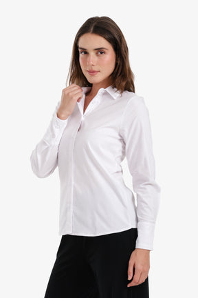 Turned-Down Collar Shirt