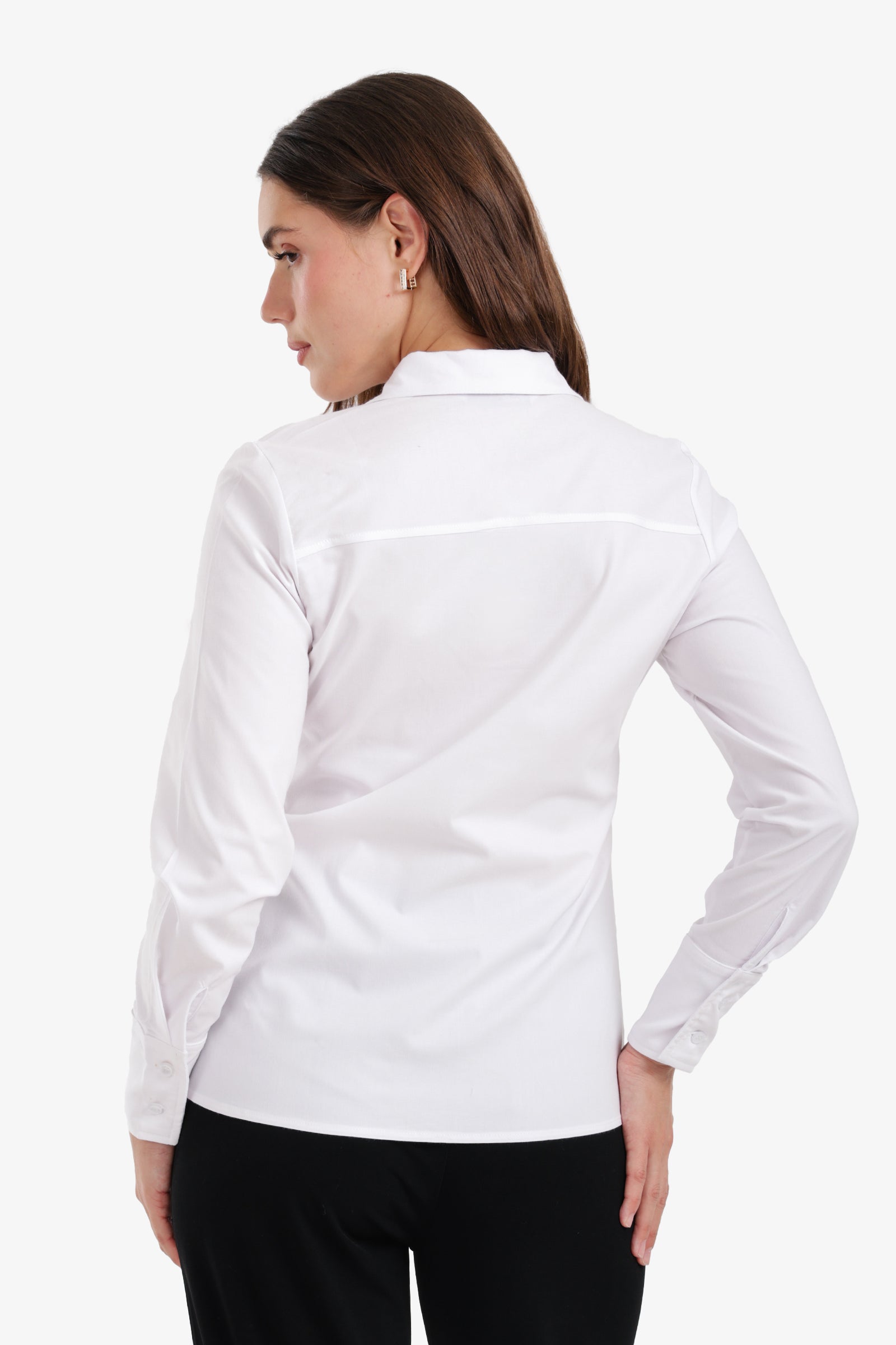 Turned-Down Collar Shirt