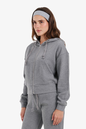 سويت شيرت مضلع وغطاء رأس 