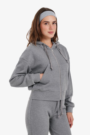 سويت شيرت مضلع وغطاء رأس 