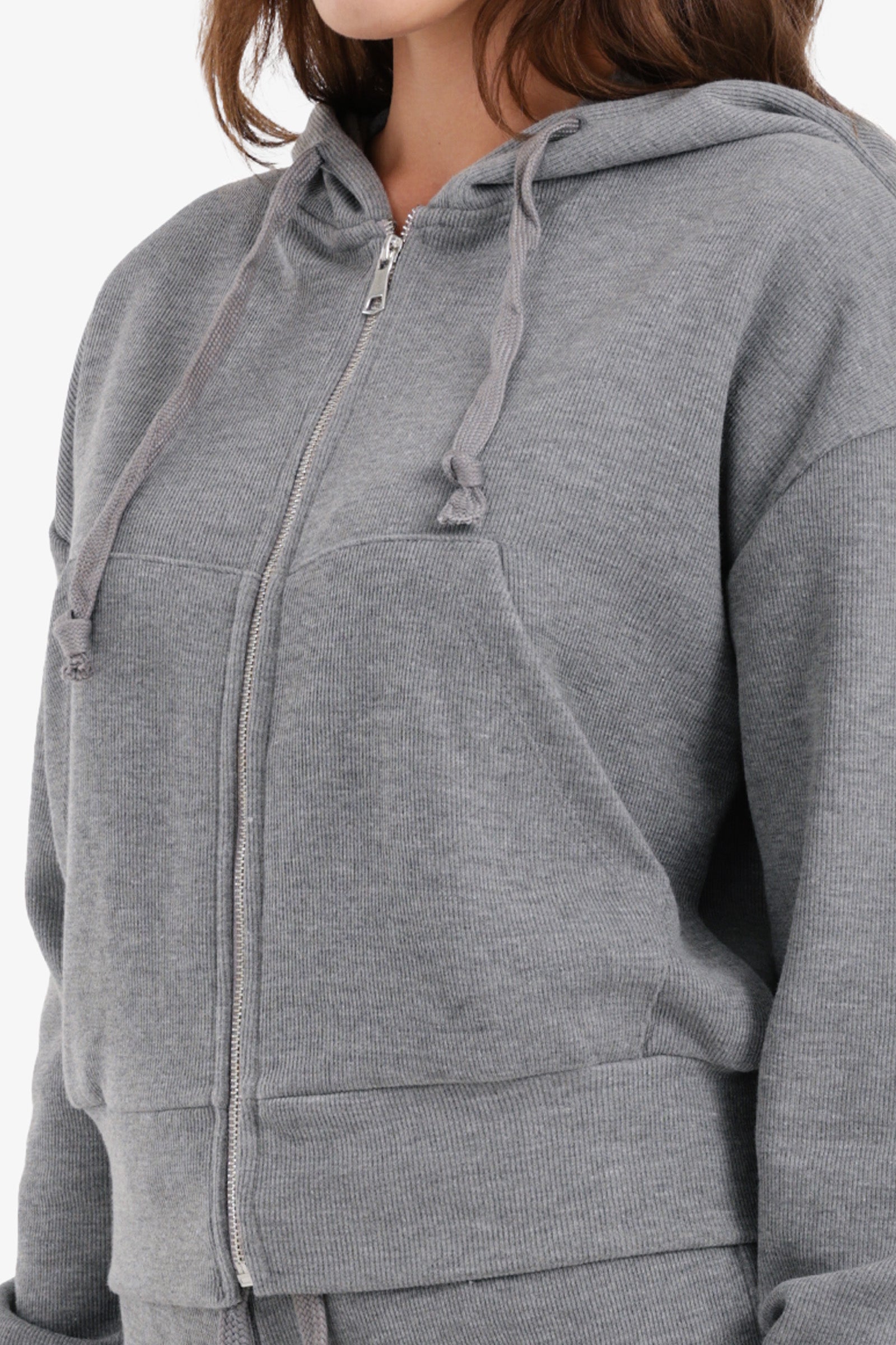 سويت شيرت مضلع وغطاء رأس 