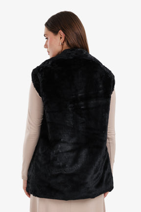 Open Neckline Sleeveless Vest