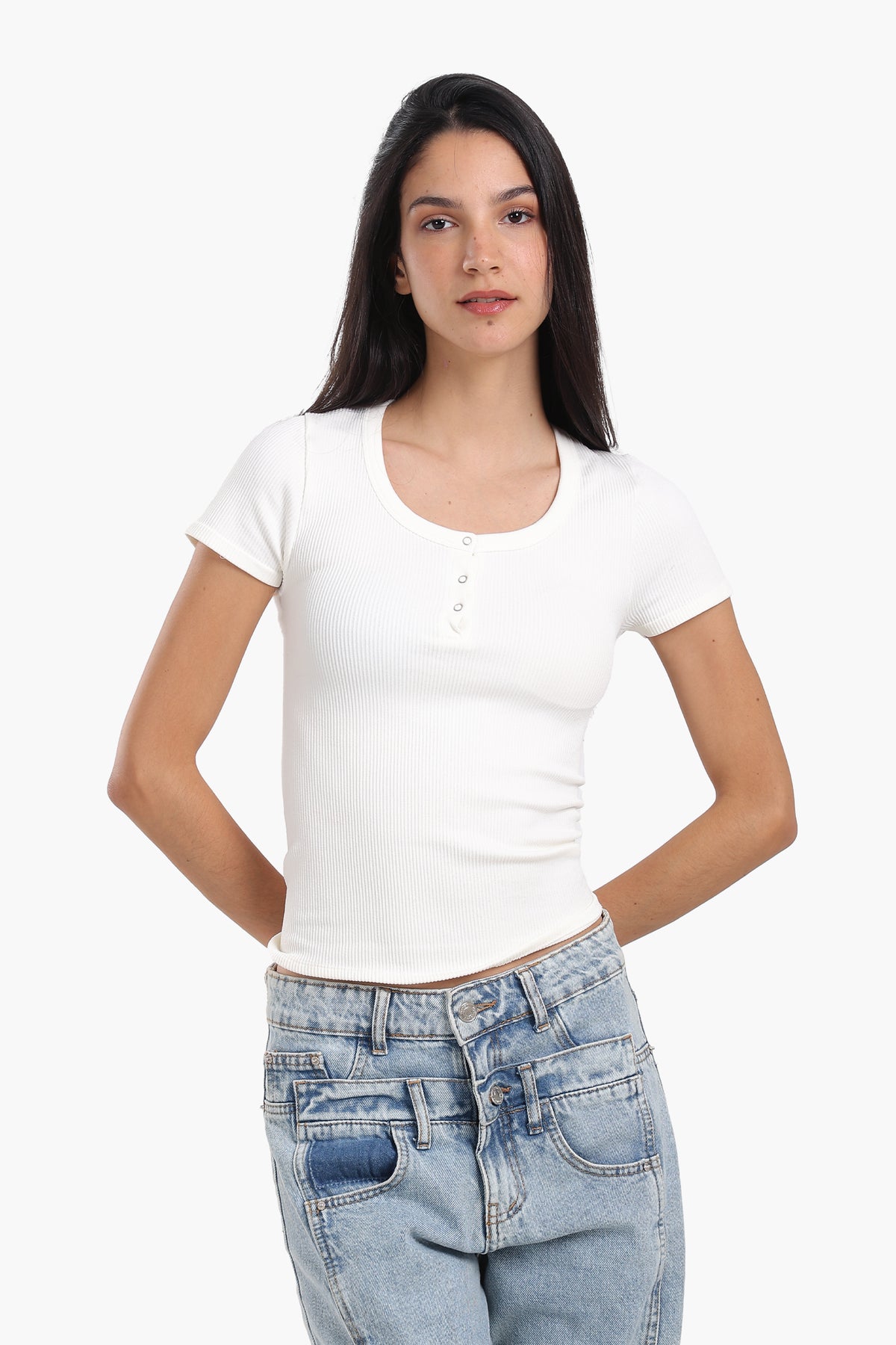 Top with Snap Button Closure