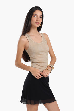 Sleeveless Round Neck Top