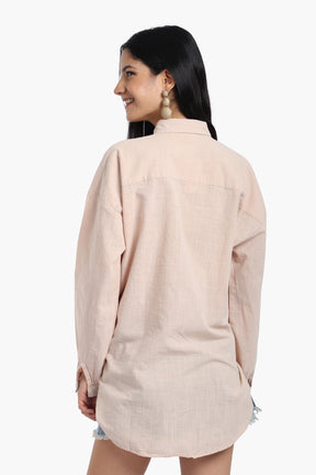 Linen Dropped Shoulder Shirt