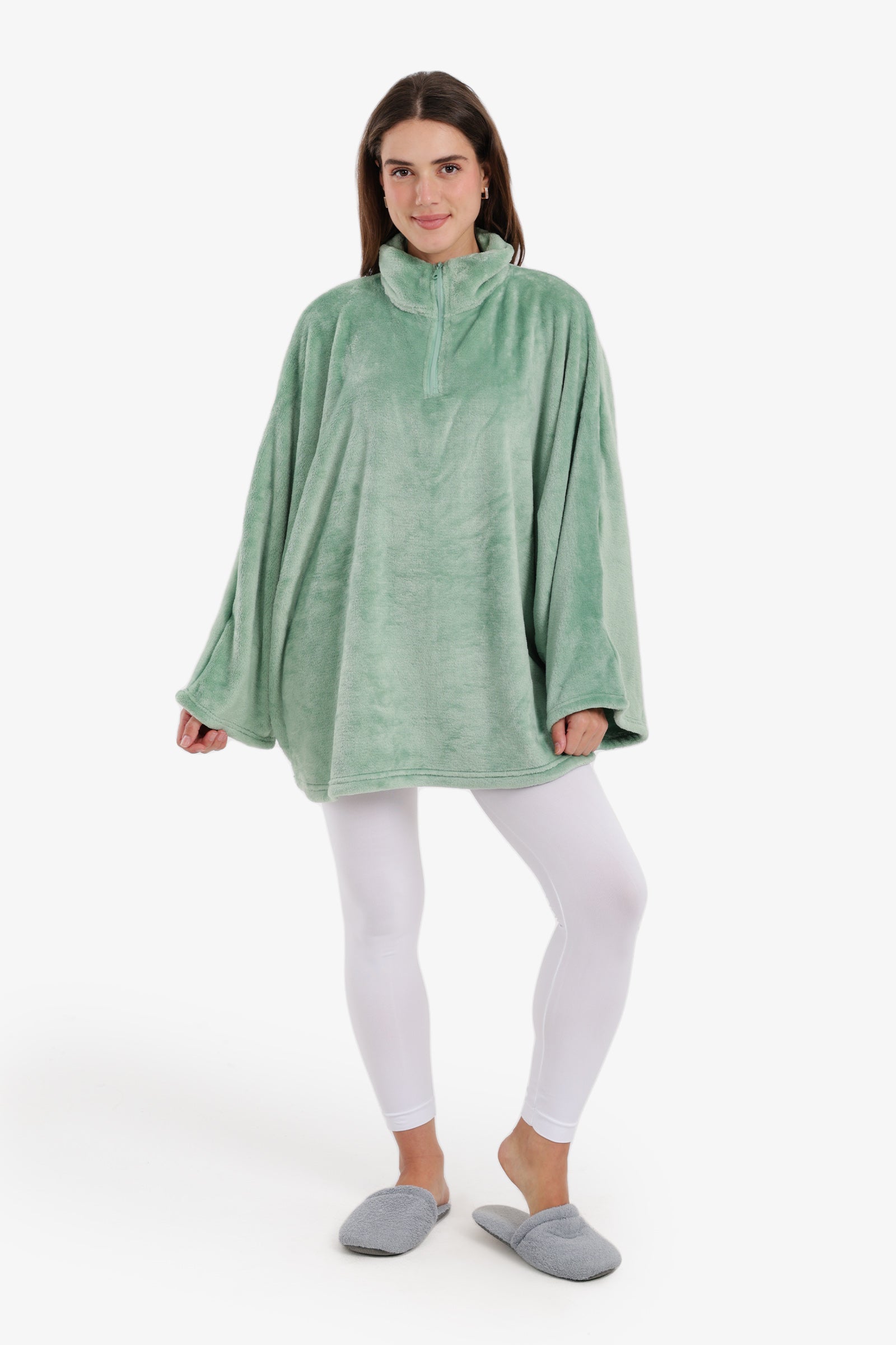Velvet Poncho Wearable Blanket