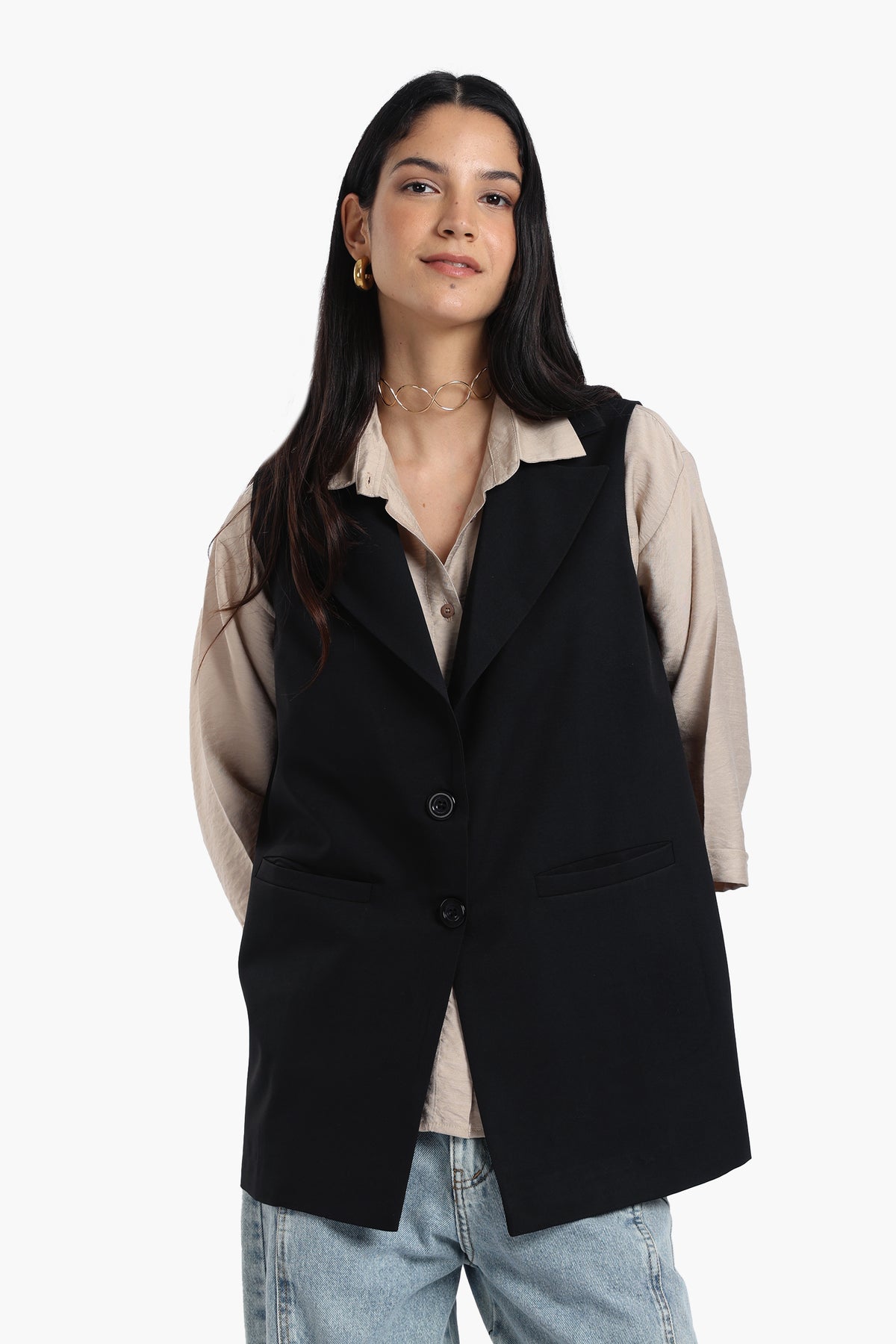 Notch Collar Vest