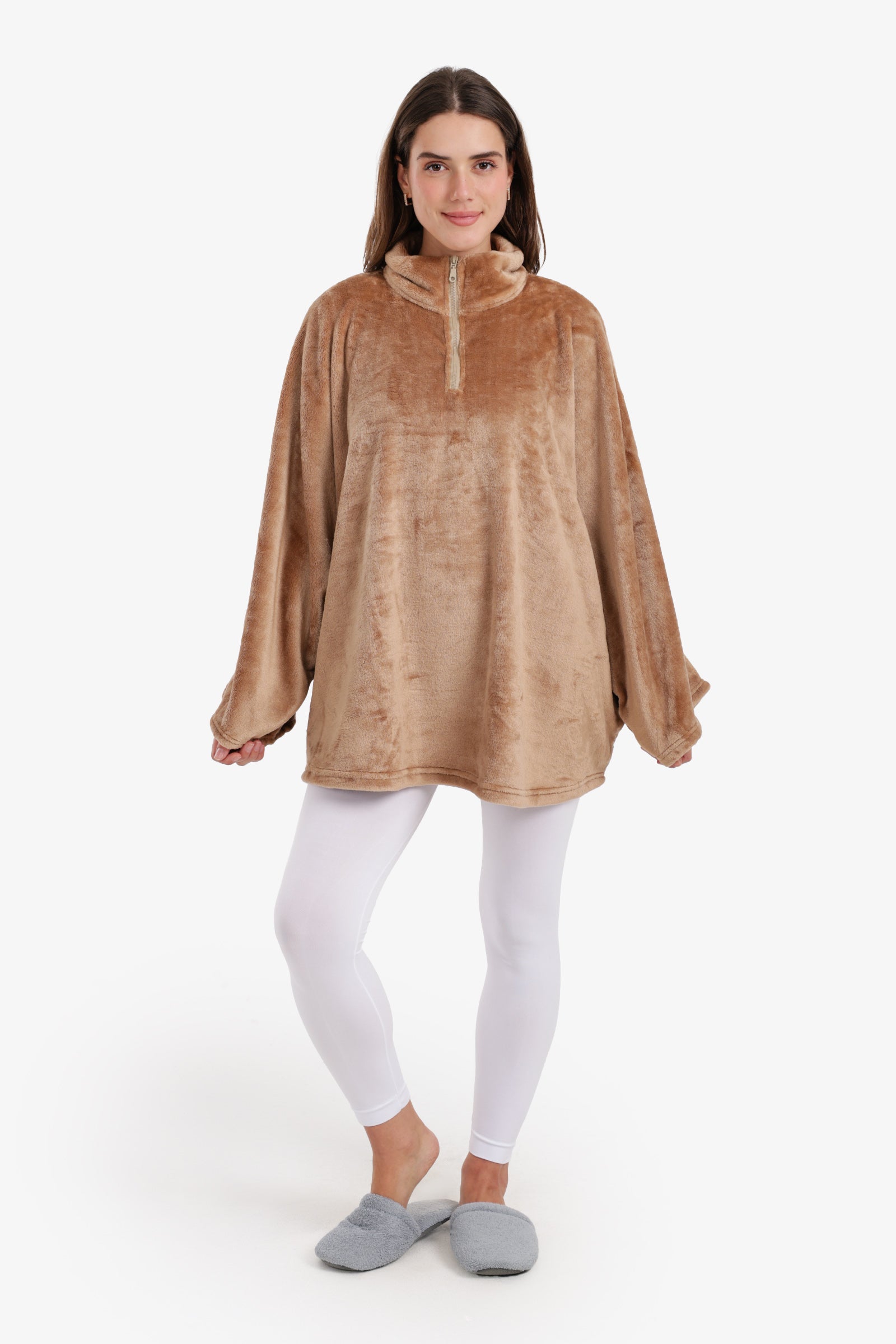 Velvet Poncho Wearable Blanket