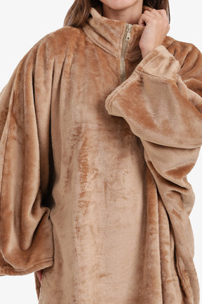 Velvet Poncho Wearable Blanket