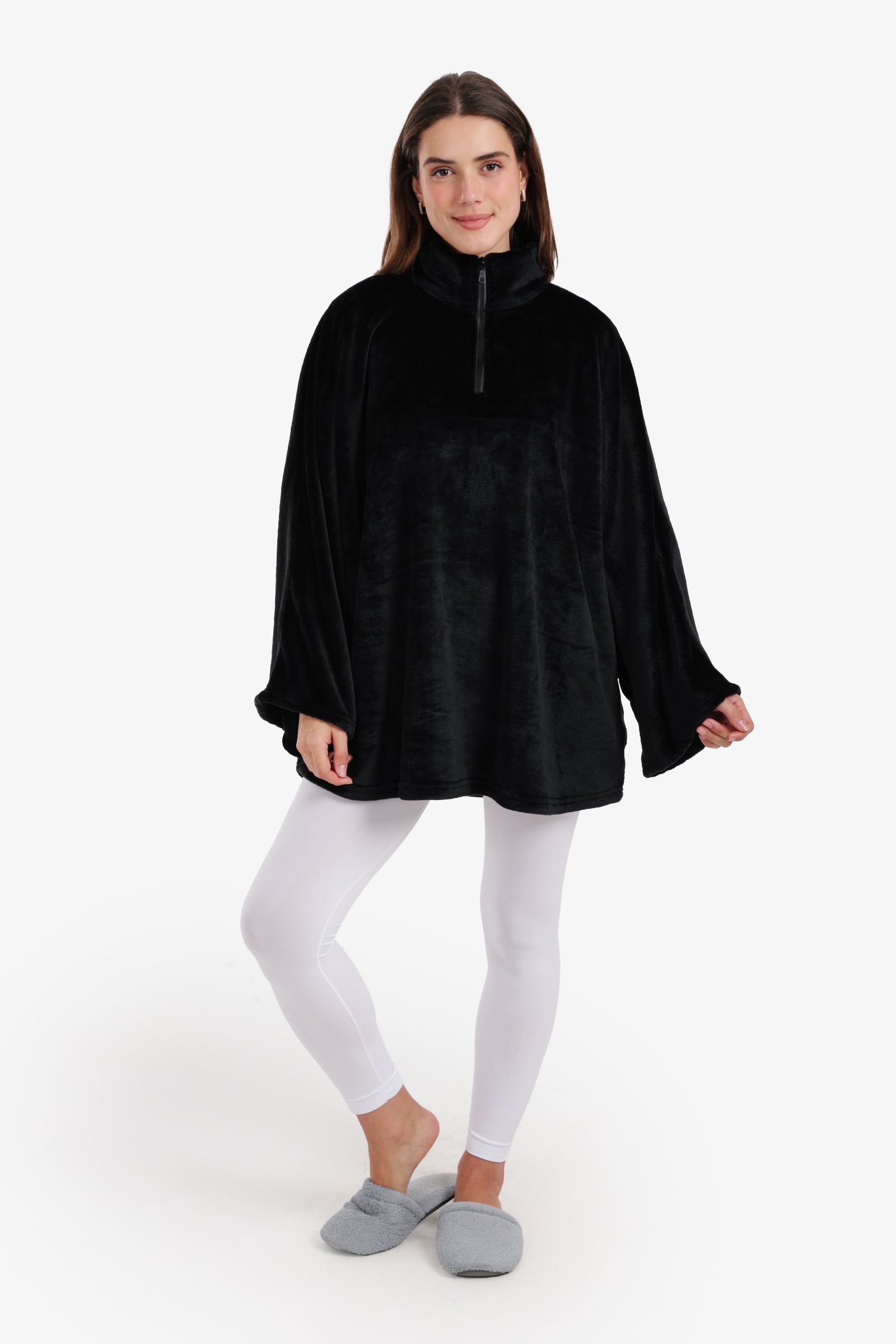 Velvet Poncho Wearable Blanket