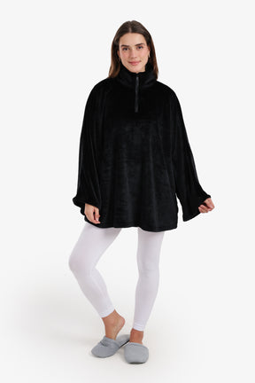 Velvet Poncho Wearable Blanket