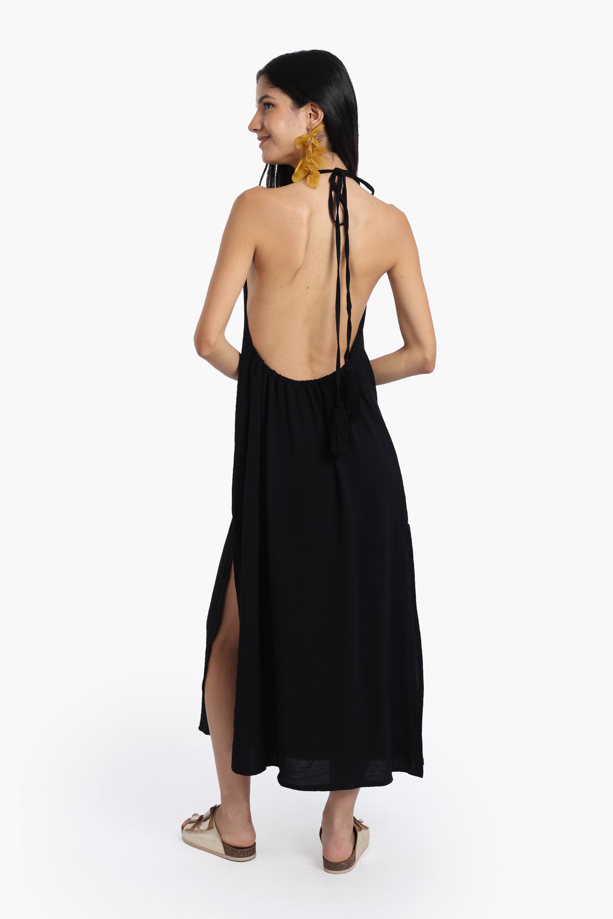 Backless Black Dress
