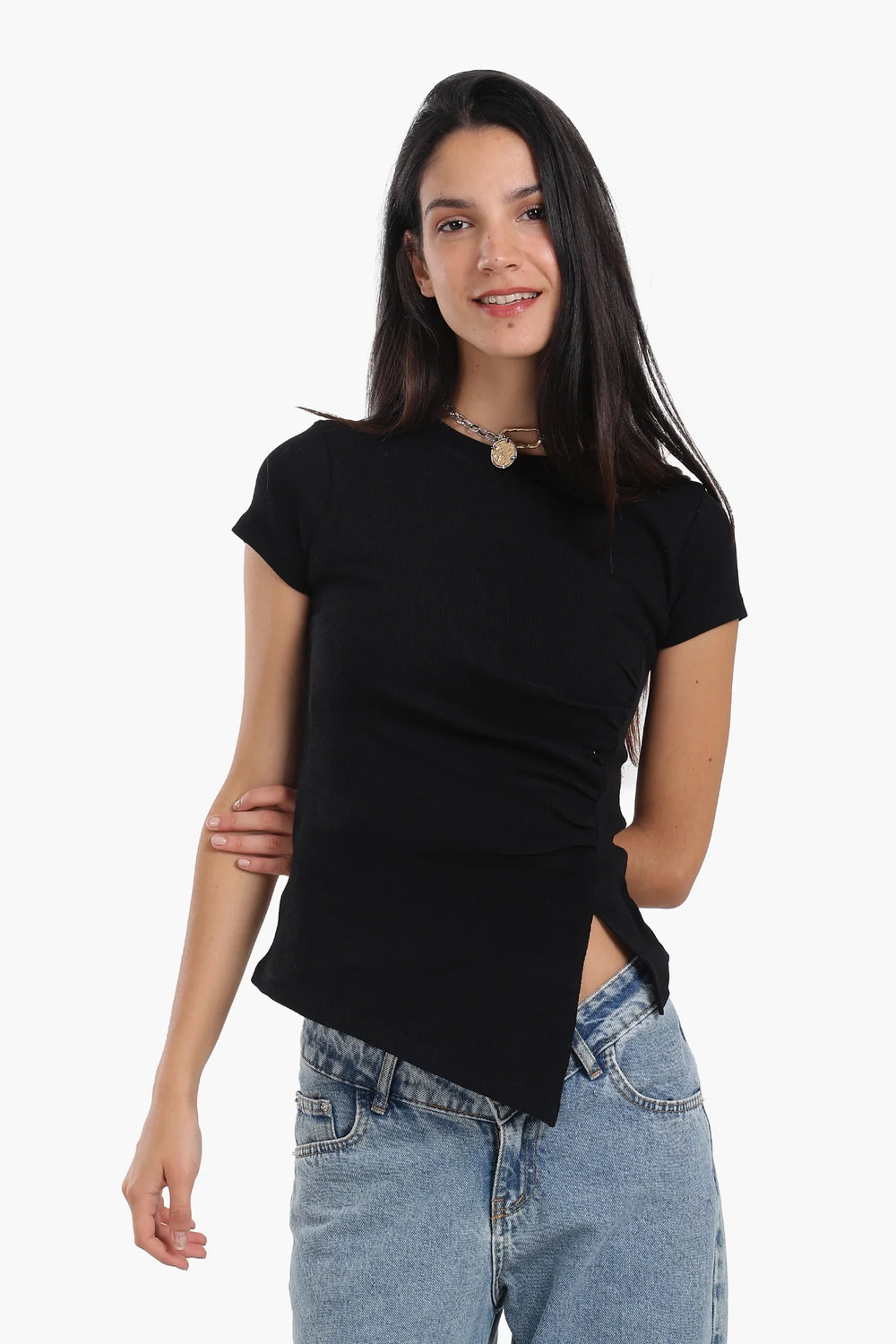 Unique Asymmetrical Hem Top