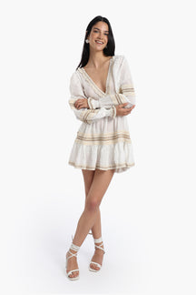 Dress with Fringes & Embroidery