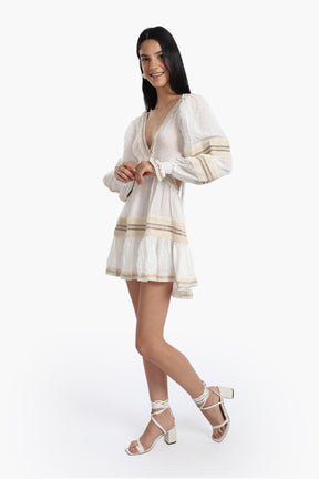 Dress with Fringes & Embroidery