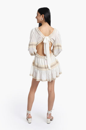 Dress with Fringes & Embroidery
