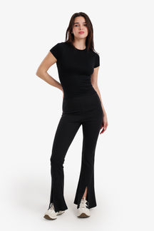 Split-Hem Flare Pants