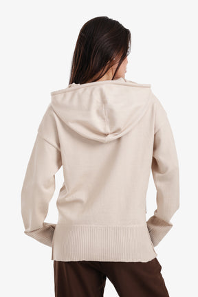 هودي لاونج مضلع بياقة V