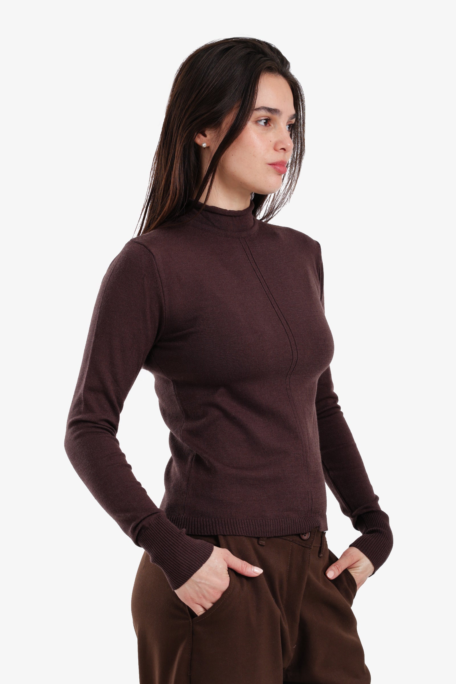 Slim Mock Neck Top