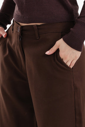 Wide-Leg Straight Cut Pants
