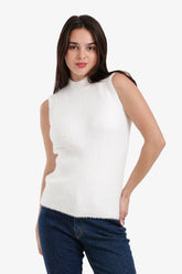 Sleeveless Ribbed Lounge Pullover