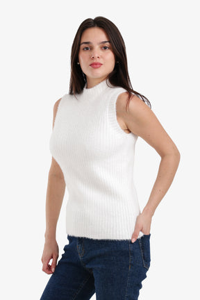 Sleeveless Ribbed Lounge Pullover