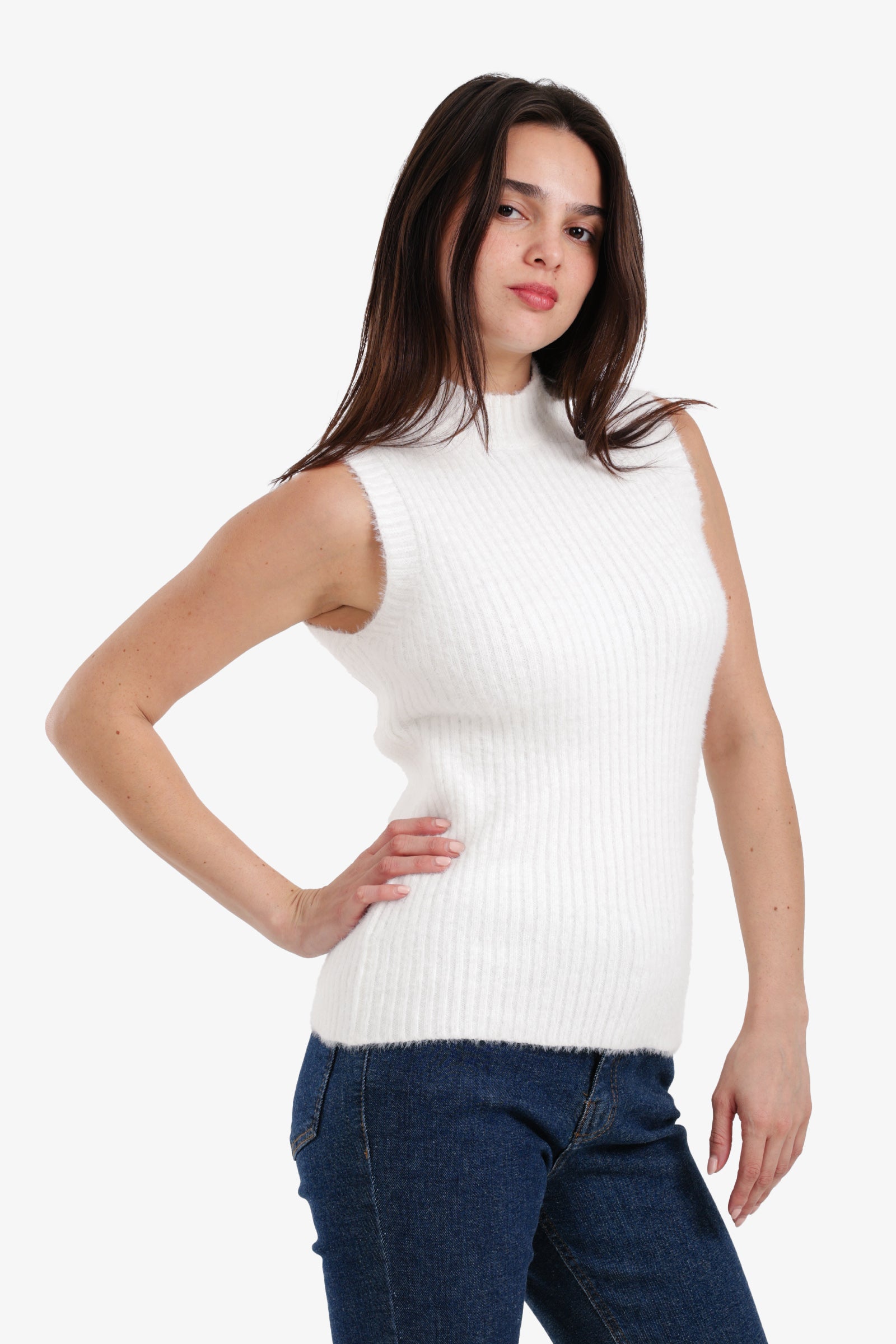 Sleeveless Ribbed Lounge Pullover