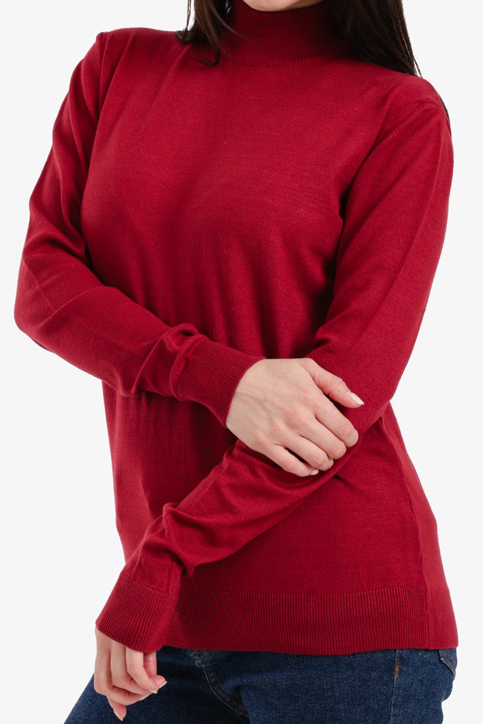 Slim Fit High Neck Pullover