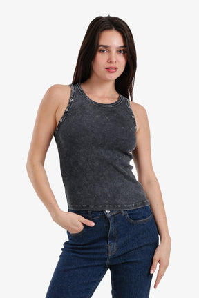 Slim Fit Ribbed Racerback Top