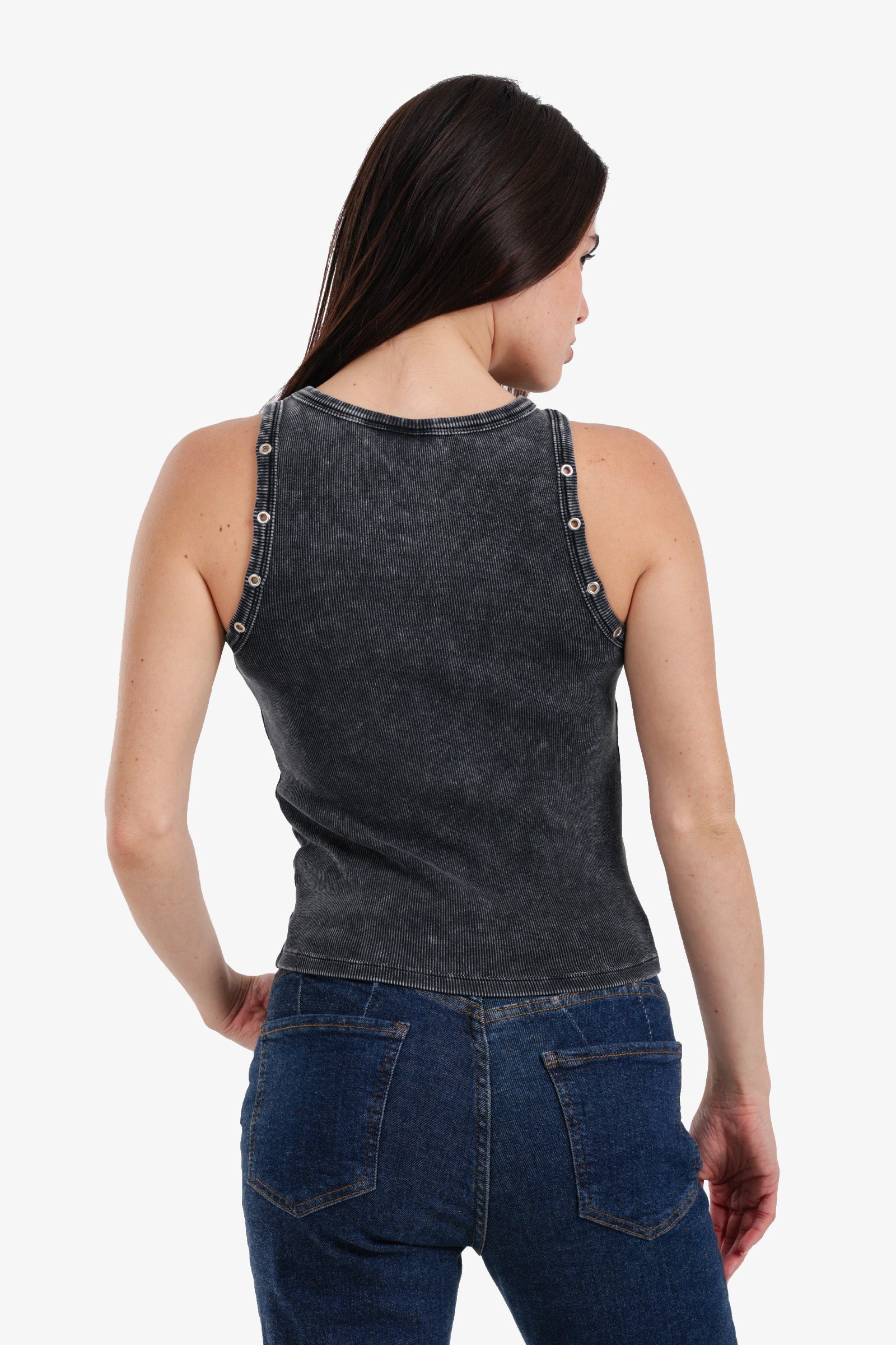 Slim Fit Ribbed Racerback Top