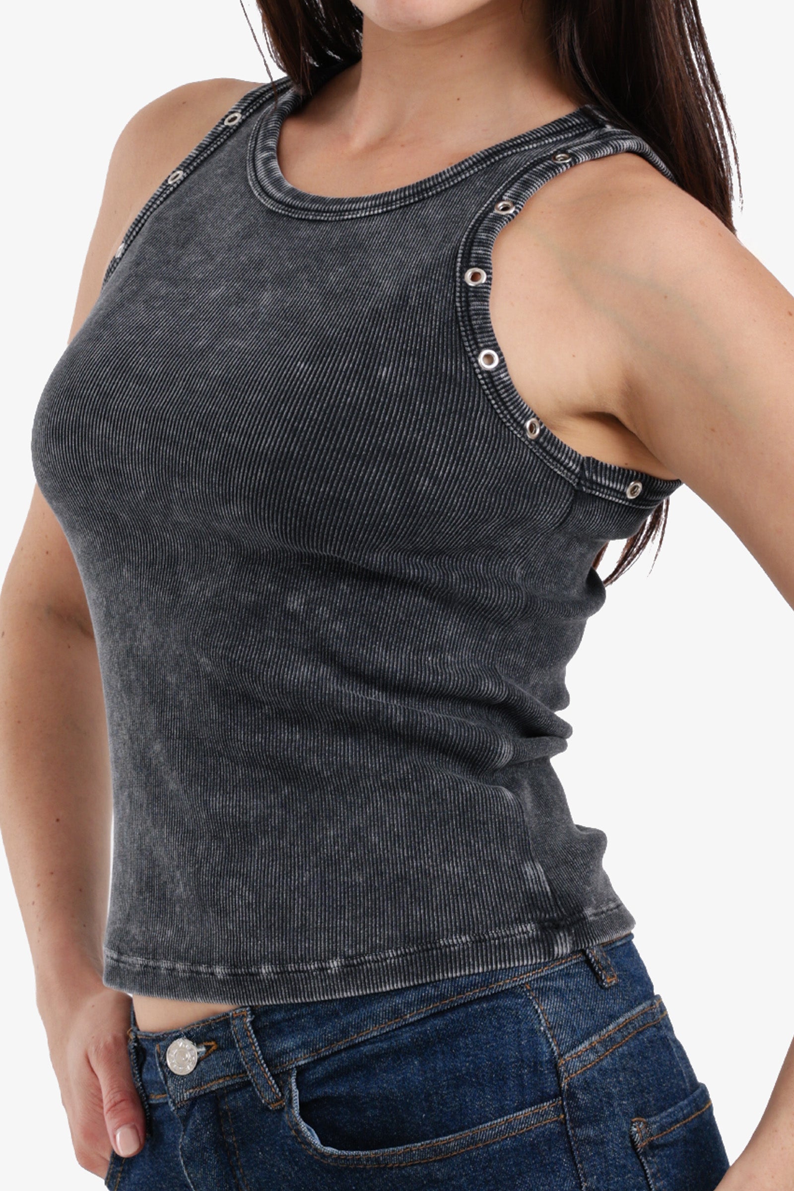 Slim Fit Ribbed Racerback Top